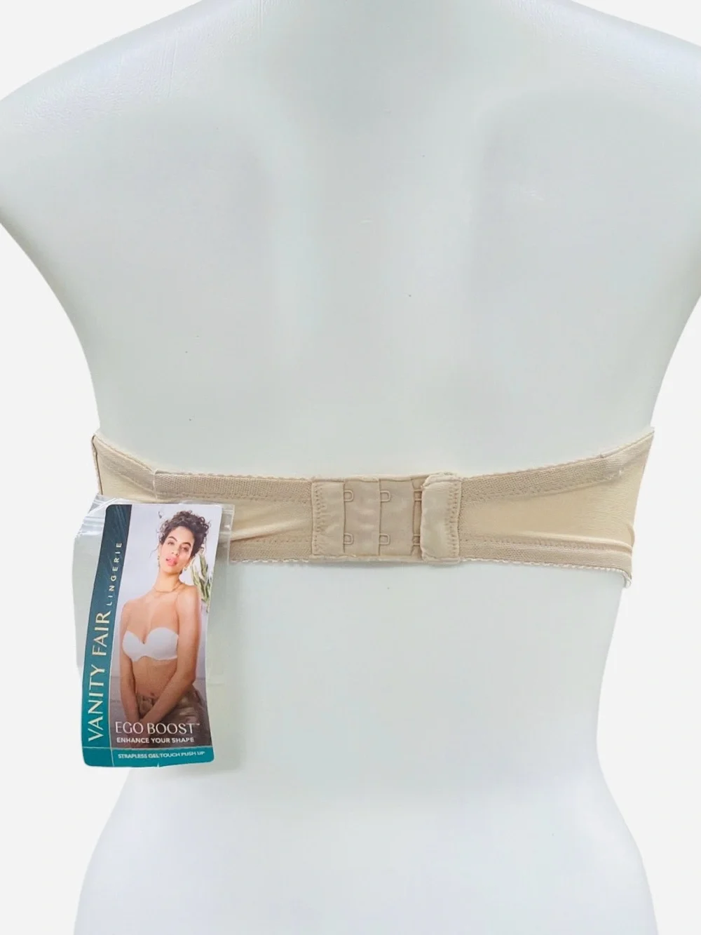 Vanity Fair Women's Gel Touch Padded Strapless Push Up Bra Beige Size 34C